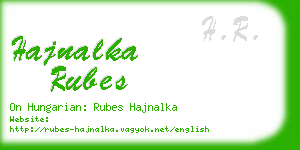 hajnalka rubes business card